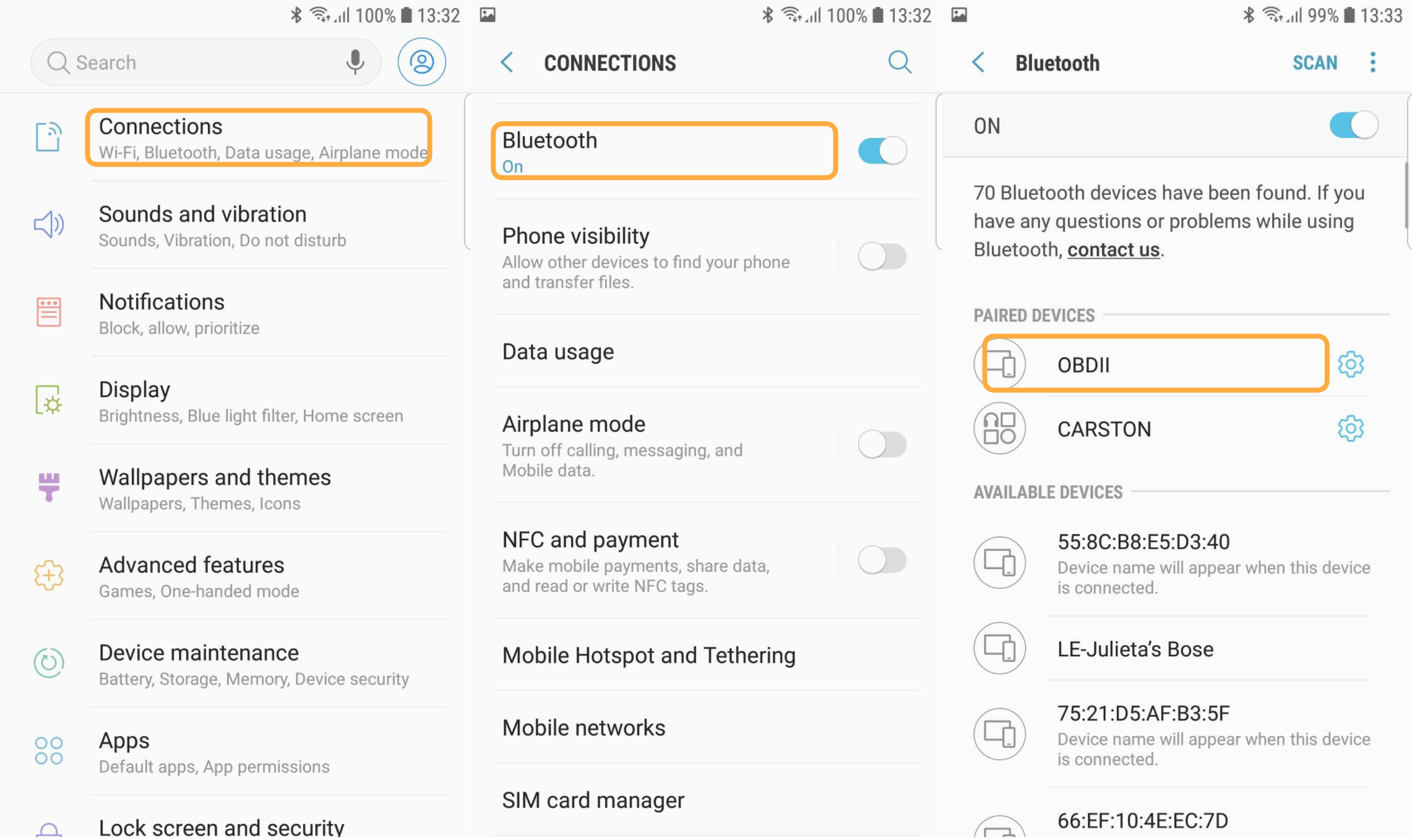 How to look for the device in the Bluetooth settings? nonda Help Center