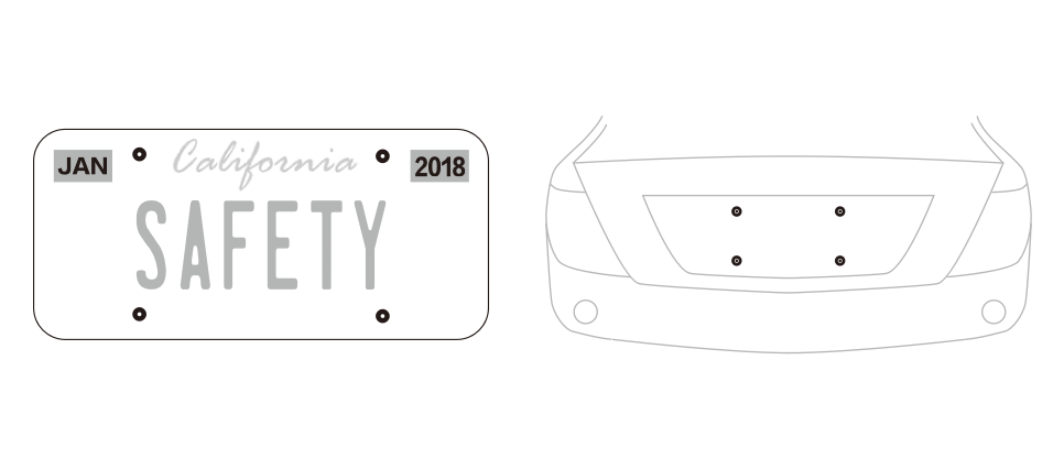wireless license plate light
